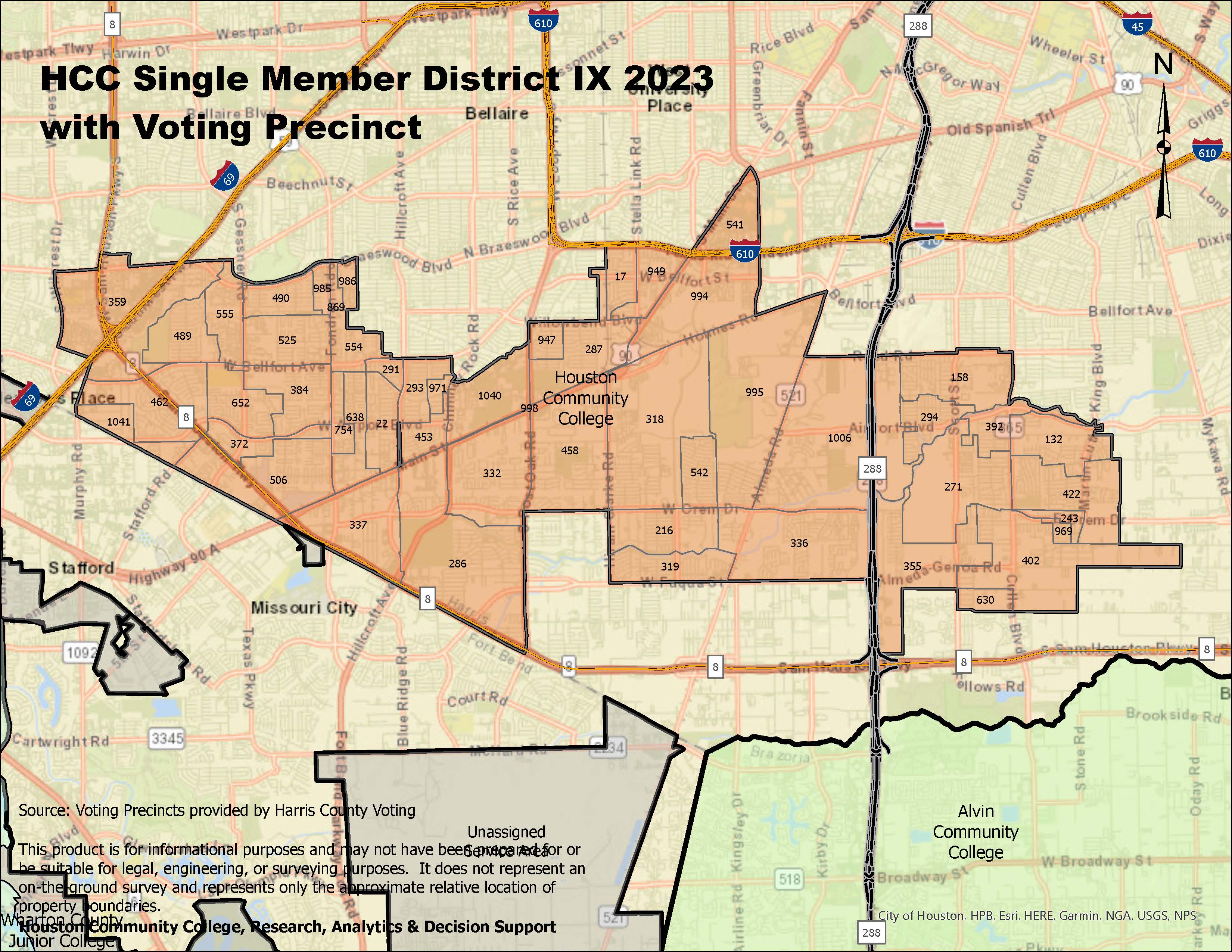 Single Member District IX with Voting Precincts
